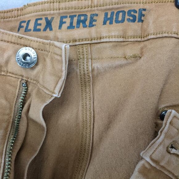 Duluth Trading Flex Fire Hose Cargo Work Pants Men's 44x28 Relaxed Fit 45507 Tan - Picture 4 of 10